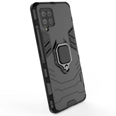 4. Ring Armor Case Kickstand Tough Rugged Cover for Samsung Galaxy A42 5G black