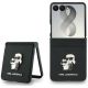 Karl Lagerfeld Karl&Choupette Saffiano Pins Case for Samsung Galaxy Z Flip 8 - Black