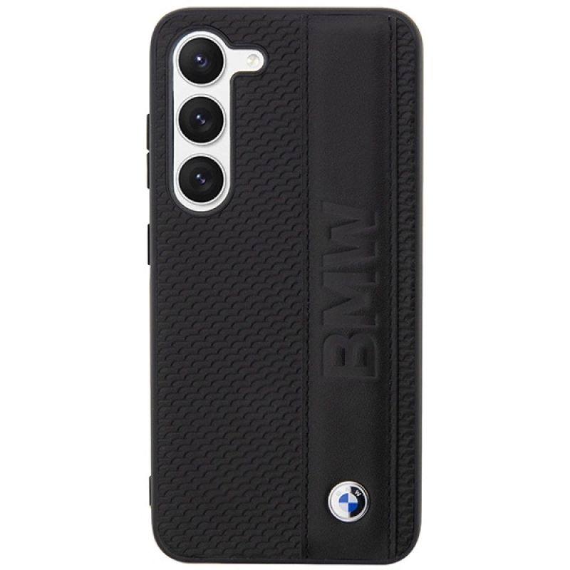 3. Case BMW BMHCS23M22RDPK S23+ S916 black/black hardcase Leather Textured & Stripe