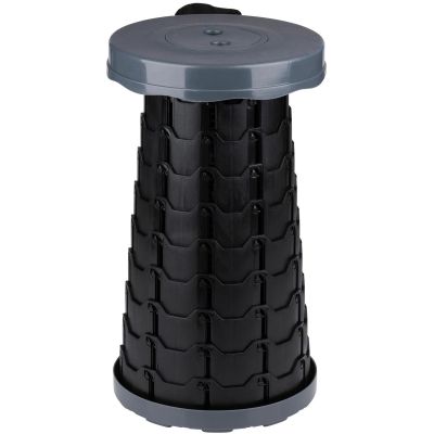 2. FISHING CHAIR TOURIST FOLDING STOOL GRAY diameter 25cm height 45.3cm