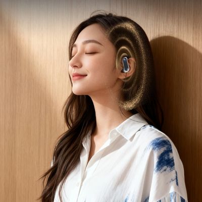 6. Dudao U17Z Bluetooth 5.3 OWS Headphones with Ear Hooks - Black