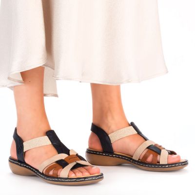 4. Comfortable Rieker W RKR662 multicolor sandals