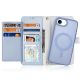 2. Dux Ducis Lawa Leather Case for iPhone 16e / 17e with Detachable Magnetic Wallet - Blue