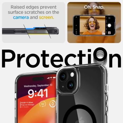 10. Spigen Ultra Hybrid Mag Case with MagSafe for iPhone 15 Plus - Black