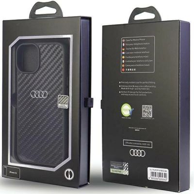 3. Audi Carbon Fiber iPhone 14 6.1" black/black hardcase AU-TPUPPCIP14-R8/D2-BK