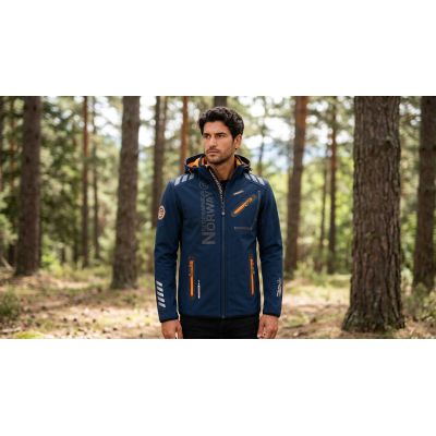 3. Men’s Softshell Jacket Geographical Norway ROYAUTE MEN ASS A BS2 056 (WT1804H/GN-NAVY / ORANGE)
