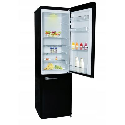 4. Ravanson LKK-250RB 250l Retro Refrigerator | LED lighting | Vintage style | 545 x 585 x 182 mm | Black