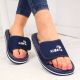8. Kubota navy blue velcro sports slippers