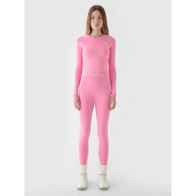 4. Women's knitted leggings 4F 4FRAW24TTIGF250-54S