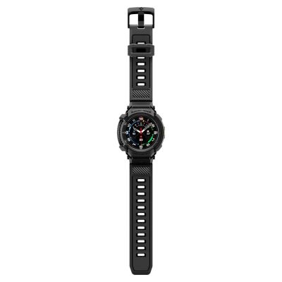 8. Spigen Rugged Armor Pro Strap for Samsung Galaxy Watch 8 Classic 46mm - Matte Black
