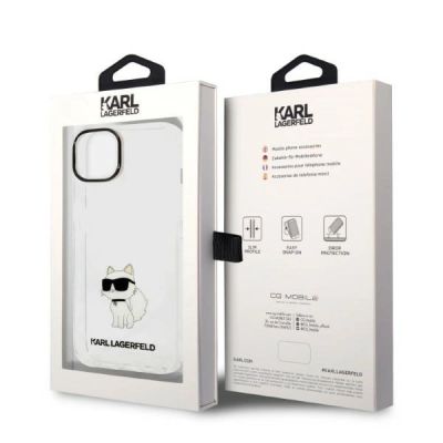 8. Karl Lagerfeld Ikonik Choupette case for iPhone 14 Plus - transparent