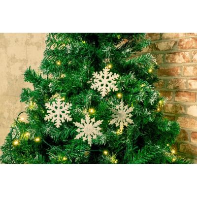 33. SNOWFLAKE BAUBLE PENDANT 2 PCS PATTERN 12 ARMS