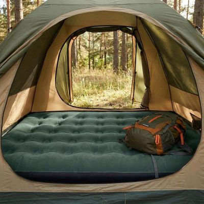4. FLOCKED MATTRESS 2-PERSON GREEN 191x137x22CM 24644