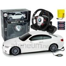 Remote Control Car BMW M3 White Remote Control Steering Wheel 1:18 Sound Lights