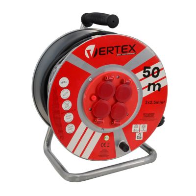 3. 50m extension cable reel 3x2.5mm PB50METAL Black
