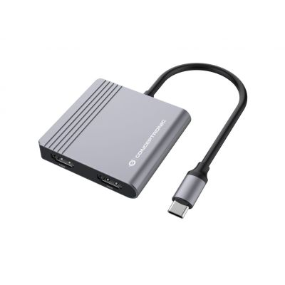2. Conceptronic DONN13G Docking Station Wired USB 3.2 Gen 1 (3.1 Gen 1) Type-C Gray