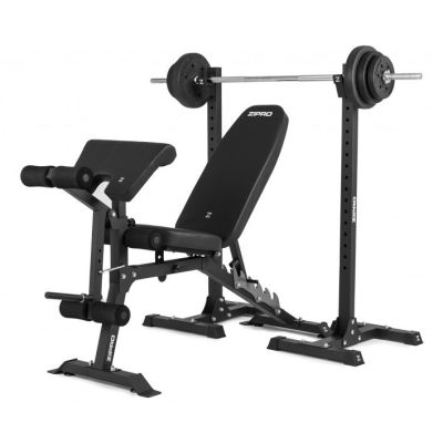 19. ZIPRO SUPERSET Adjustable Workout Bench Adjustable Backrest Adjustable Seat Gym, Home Black