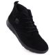 Women’s black suede leather ankle boots Rieker Z0022-00