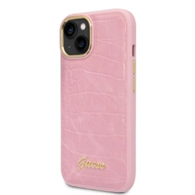 2. Guess Croco Collection case for iPhone 14 Plus - pink