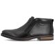 9. Men's leather ankle boots with zipper, black Rieker 14656-00