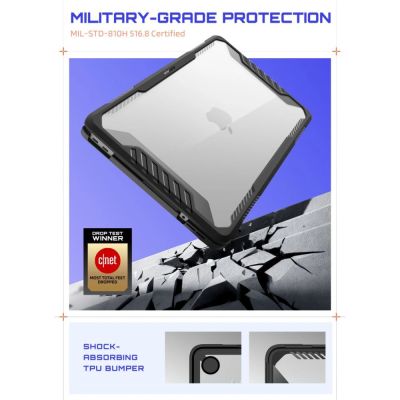 4. Supcase Unicorn Beetle Pro Case for MacBook Neo 13" 2026 - Clear Black