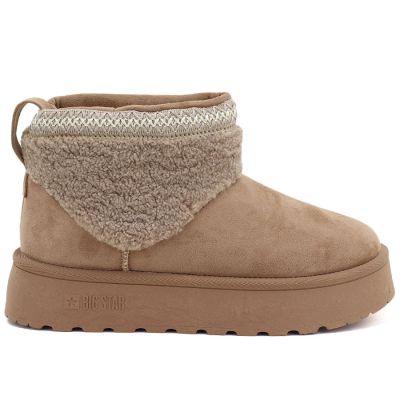 2. Big Star UU274169 Women's Waterproof Beige Platform Snow Boots