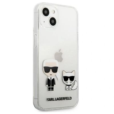 4. Karl Lagerfeld Transparent Karl & Choupette Case for iPhone 13 mini - transparent