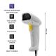 5. QOLTEC LASER BARCODE READER | 1D | USB | WHITE
