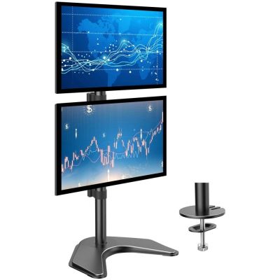 5. TECHLY VERTICAL DESK STAND FOR 2 MONITORS 13-27" LCD 10KG