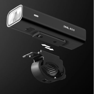 10. Rockbros 24710012001 front bicycle light 800 lm + USB-C - USB-A cable - black