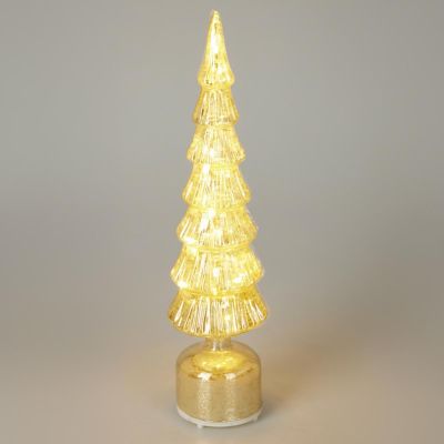 11. DECORATIVE CHRISTMAS TREE GOLD LED 7 CROWNS WARM WHITE 40CM