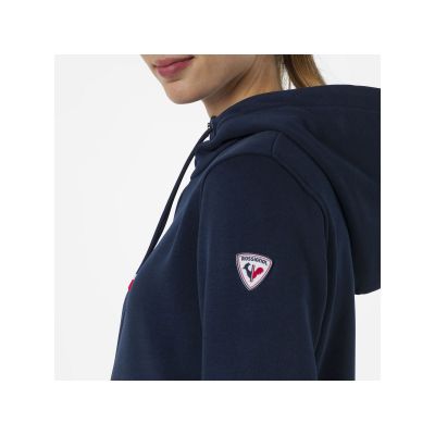 12. Rossignol W LOGO SWEAT FZ HOOD FL navy blue