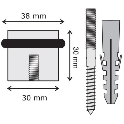 5. Door Stopper 30/30 mm Stainless Steel Satin KOWALSKI