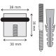5. Door Stopper 30/30 mm Stainless Steel Satin KOWALSKI