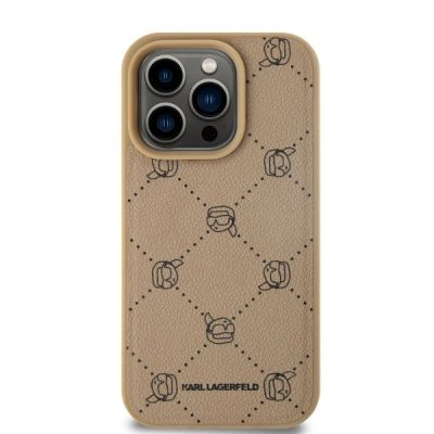 2. Karl Lagerfeld Magsafe Karl Head iPhone 15 Pro Case - Beige