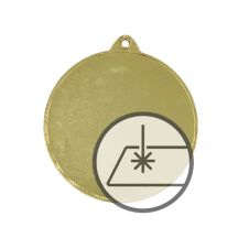 Medal with engraving on laminate