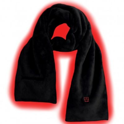 7. Glovii GA1B Heated Scarf as Body Protection for Winter Sports, Skiing, Snowboarding / Board Riding, Unisex, Polyester, Black