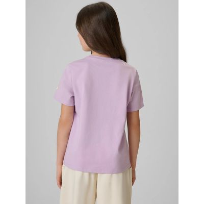 2. Girls' regular printed T-shirt 4F 4FJRAW26TTSHF4326-052S