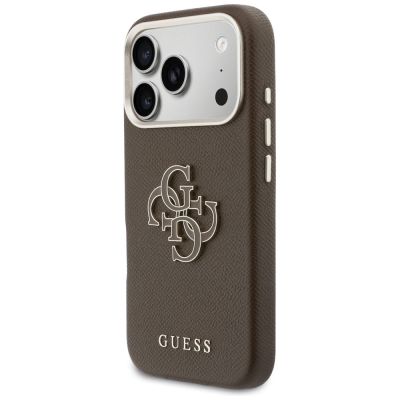 2. Guess FW Resin Logo Case for iPhone 17 Pro Max - Brown