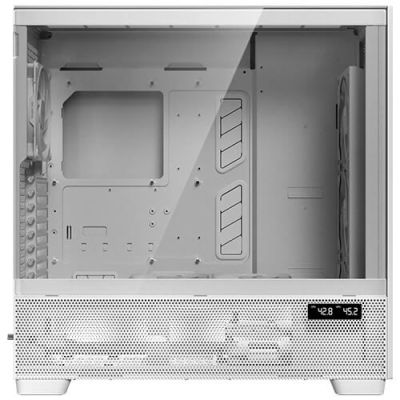 7. Antec Flux Pro Full-Tower E-ATX PC Case, Tempered Glass – White