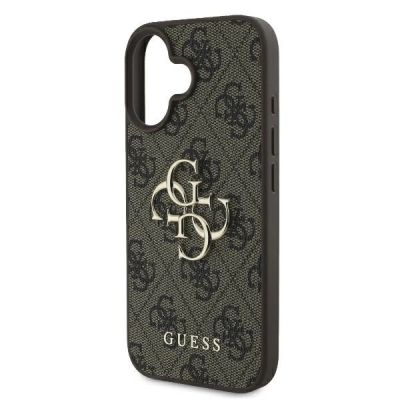 6. Guess 4G Big Logo Case for iPhone 16 - Brown