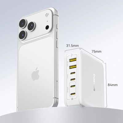15. Baseus EnerFill FH21 120W Charging Station 4xUSB-C + 2xUSB-A - White
