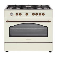 Ravanson Retro KWGE–90ARC gas-electric cooker (cream)