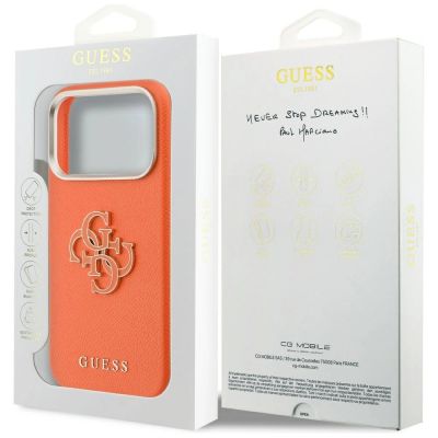8. Guess FW Resin Logo case for iPhone 17 Pro - orange