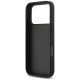 7. DKNY Repeat Texture Pattern with Tonal Stripe iPhone 17 Pro Case - Black