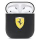 2. Ferrari FESA2LEBK AirPods cover black/black On Track Leather