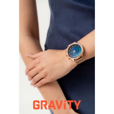 3. Smartwatch Gravity Rose Gold Strap and Bracelet GT5-8