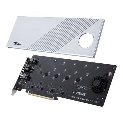 8. ASUS Hyper M.2 PCIe 4.0 x16 Controller Card, 4x M.2 NVMe (2242/2260/2280/22110) GEN 4