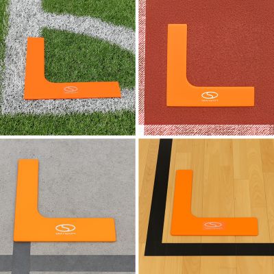 2. Flat field markers - corners 25x25 cm 4 pcs bright orange SMJ sport ZPN-O