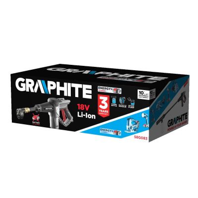 3. Graphite 58G083 Pressure Washer Compact Battery 170 l/h Gray